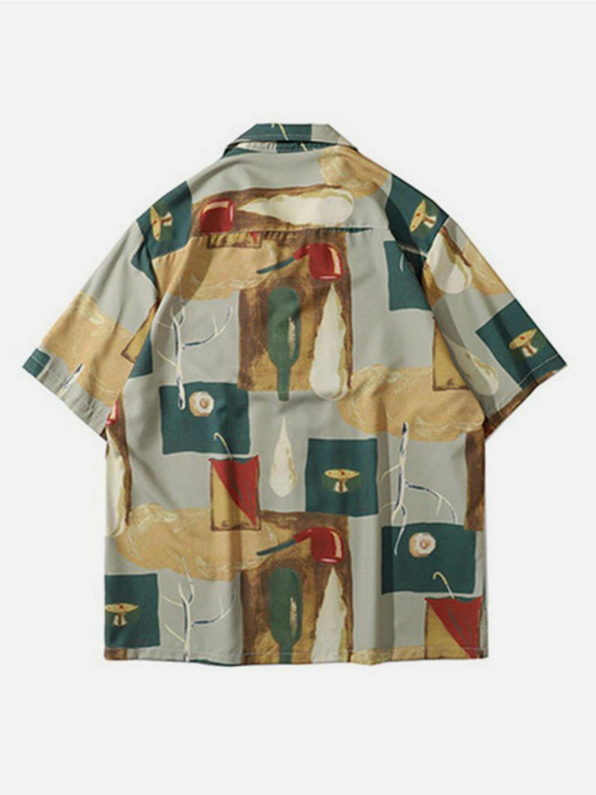 Y2K Vintage Oil Painting Pipe Print Shirt - Grunge Aesthetic, 90s Fashion, Cute Outfit Ideas