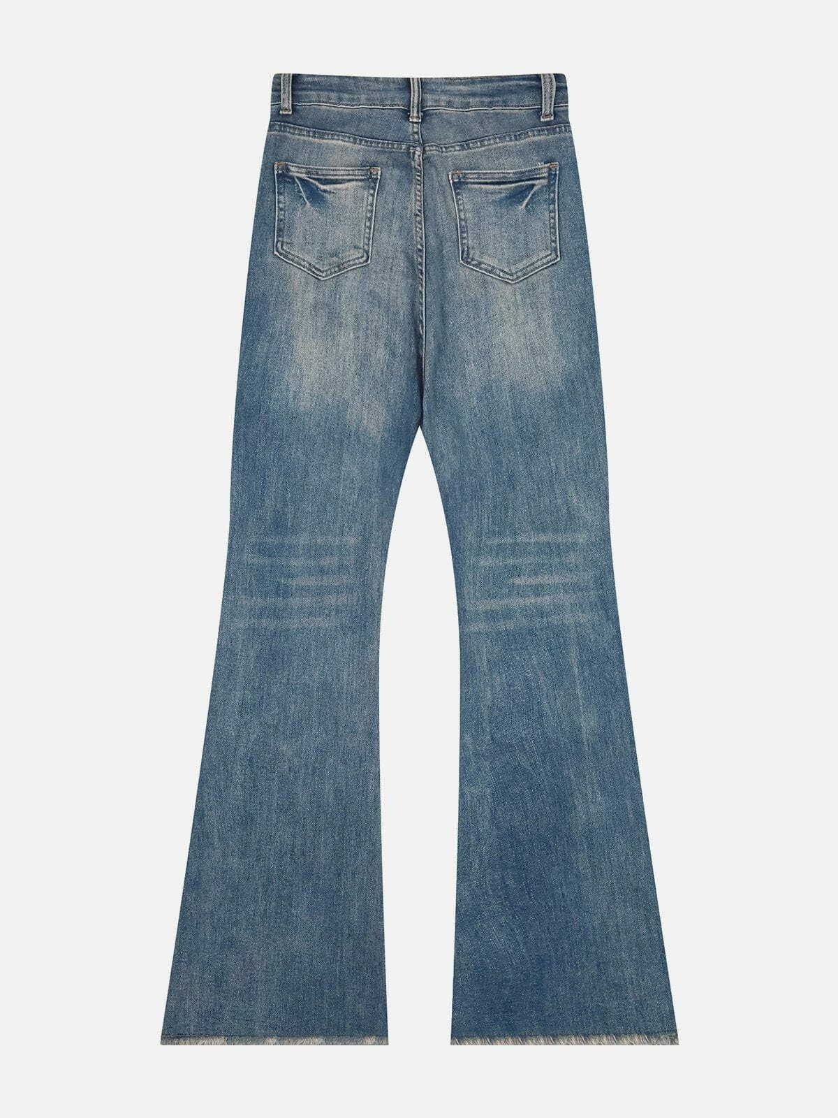 Y2K Washed Flare Jeans: Vintage 90s Grunge Style for Effortless Summer Outfits & Aesthetic Looks