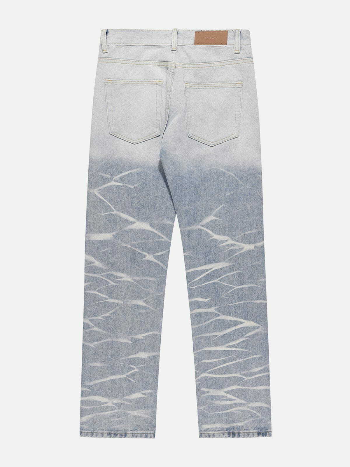 Y2K Water Ripple Gradient Baggy Jeans - Trendy 90s Grunge Style for Effortless Summer Outfits