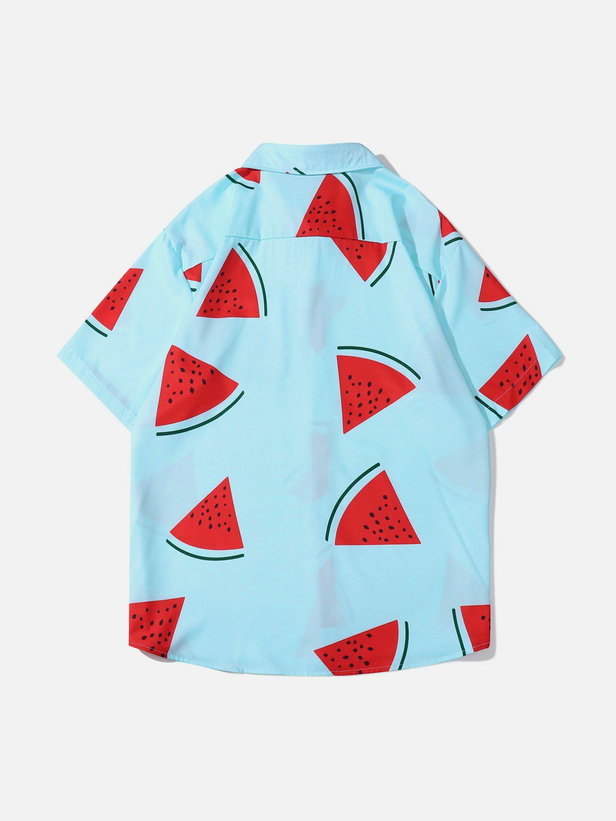 Y2K Watermelon Print Short Sleeve Shirt - Cute Summer Outfit for 90s Fashion Lovers