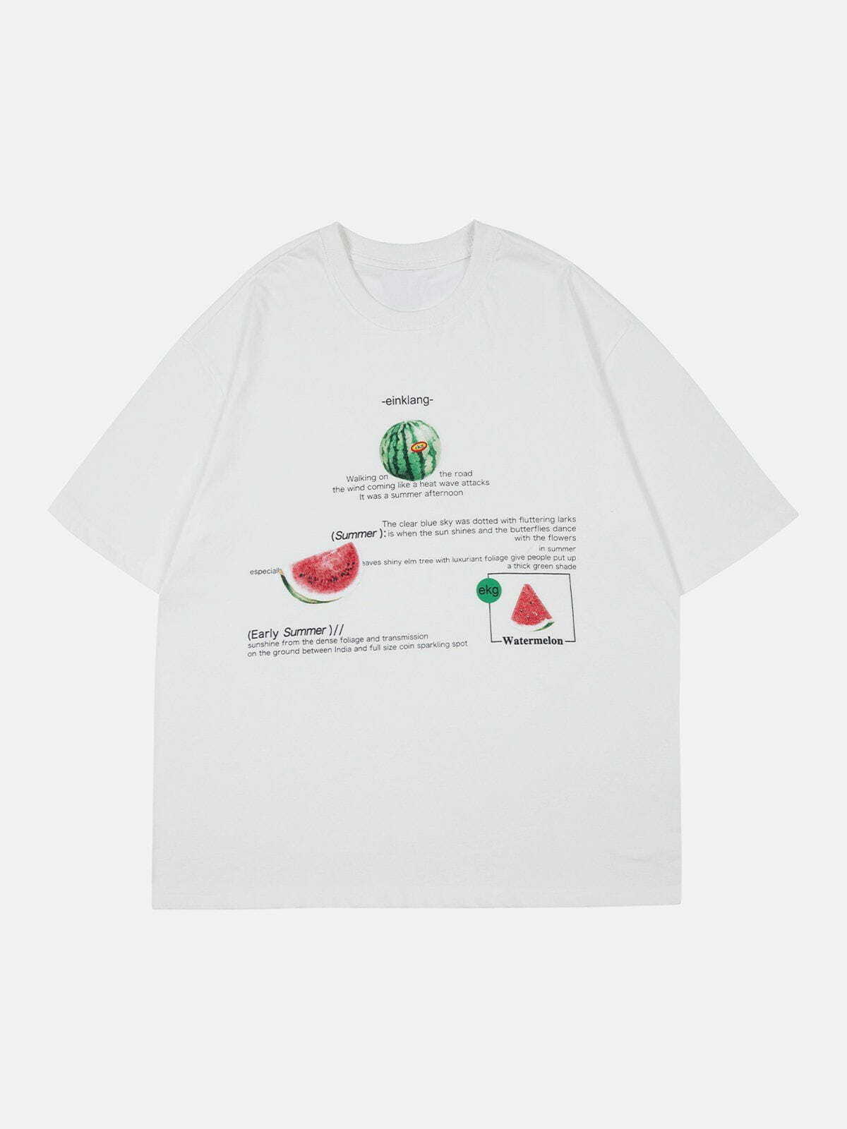 Y2K Watermelon Print Tee - Cute Summer Outfit, Grunge Aesthetic, 90s Style, Trendy Casual Top