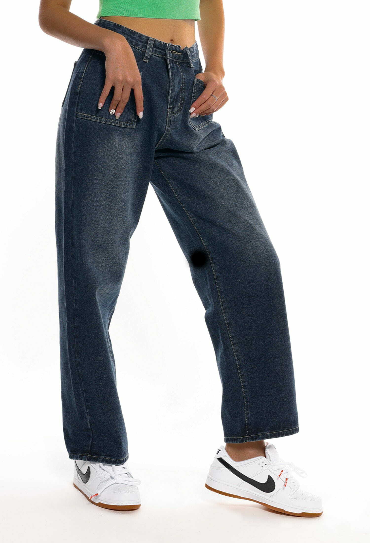 Y2K Wide Leg Straight Jeans - Vintage 90s Grunge Style, Perfect for Summer Outfits & Aesthetic Looks